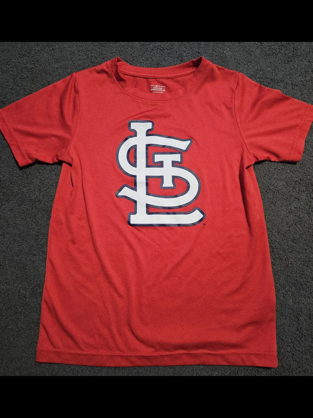 MLB Kid's Red St. Louis Baseball Logo Tee Size Medium